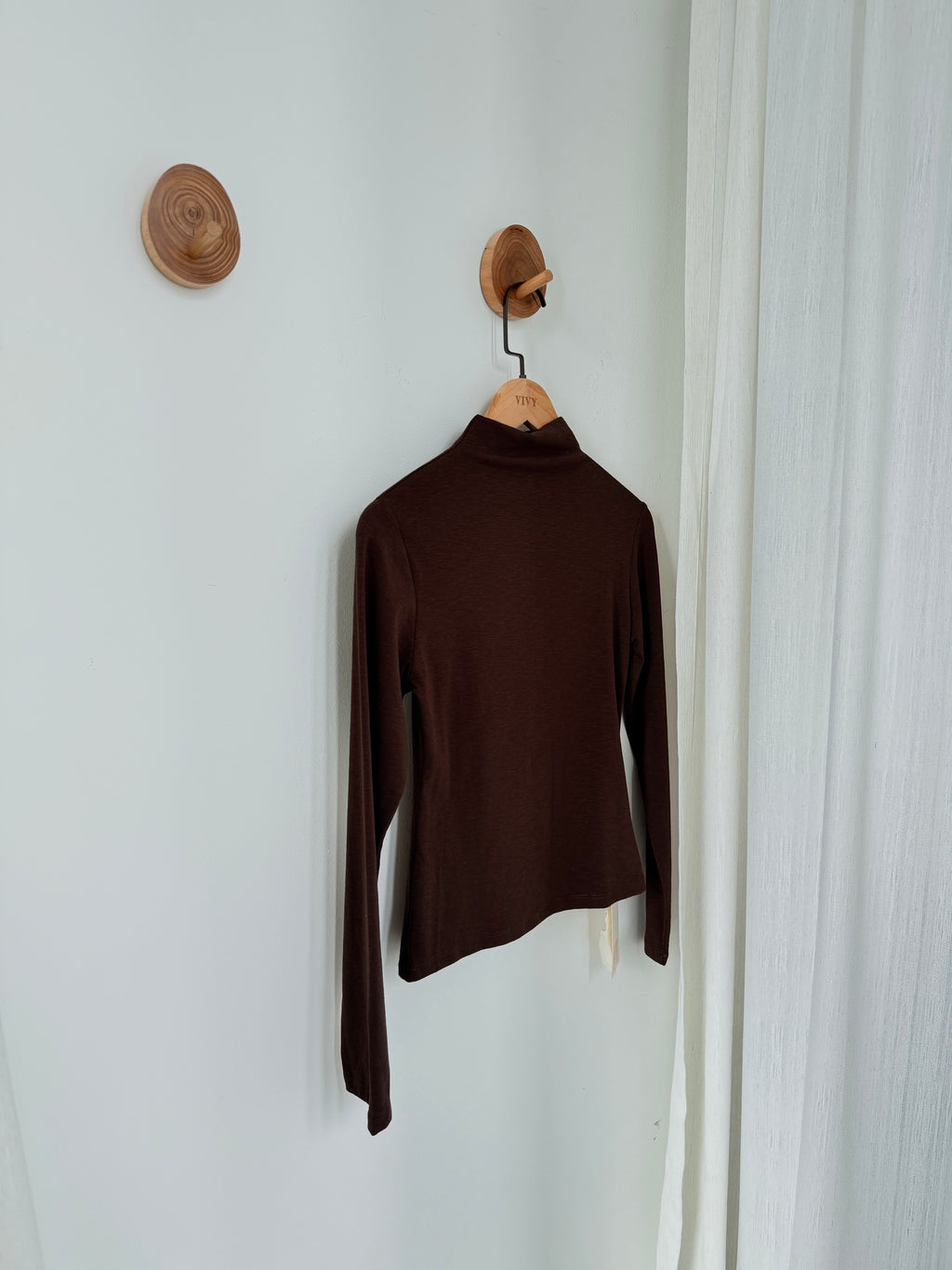 Mock Neck Long Sleeve Tee