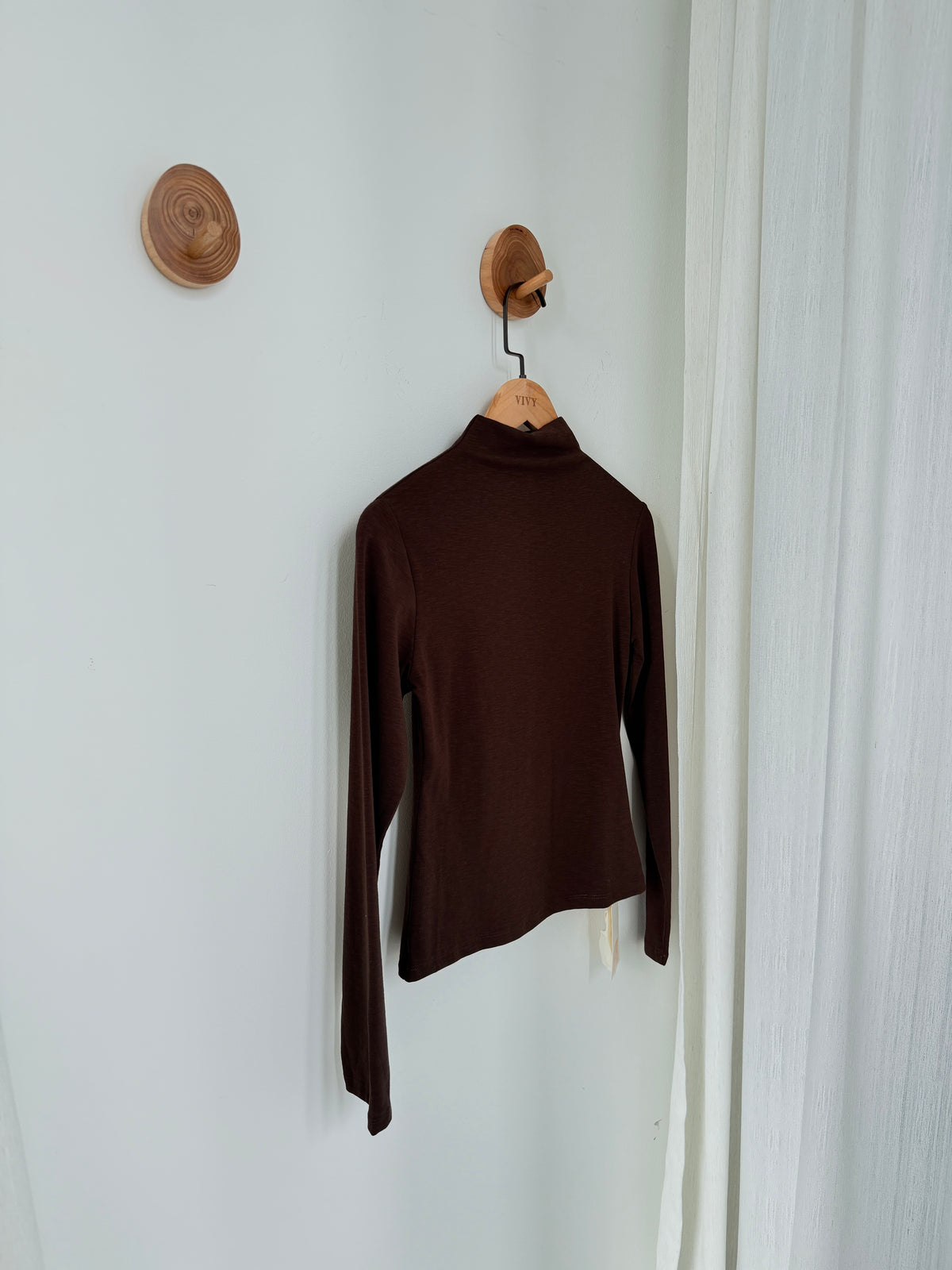 Mock Neck Long Sleeve Tee