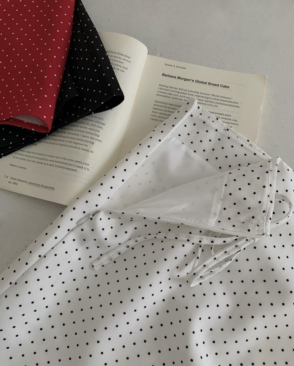 Bow Tie Polka A-Line Skirt
