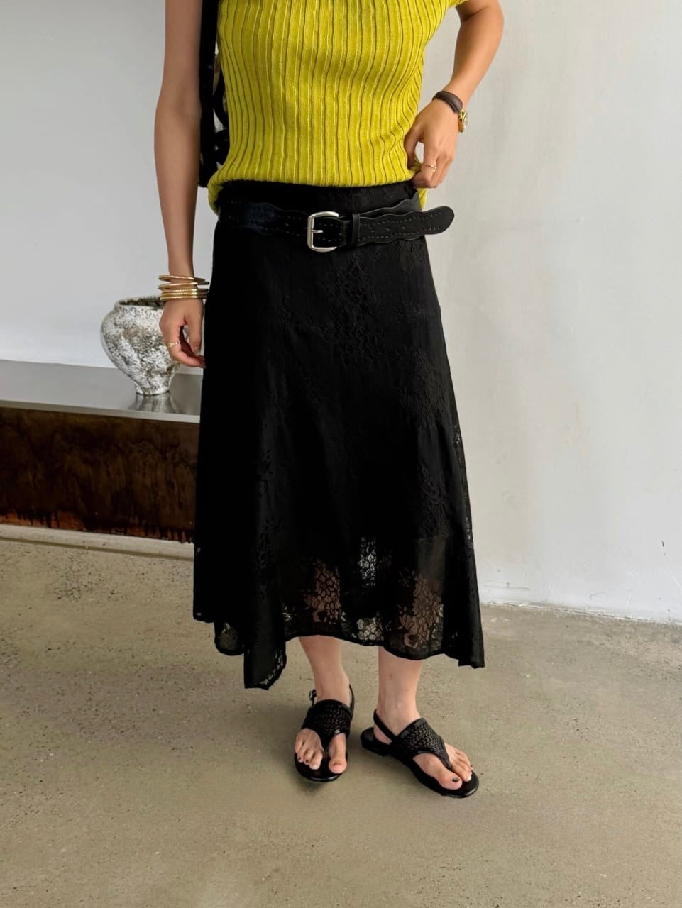 Lace Cutwork Skirt