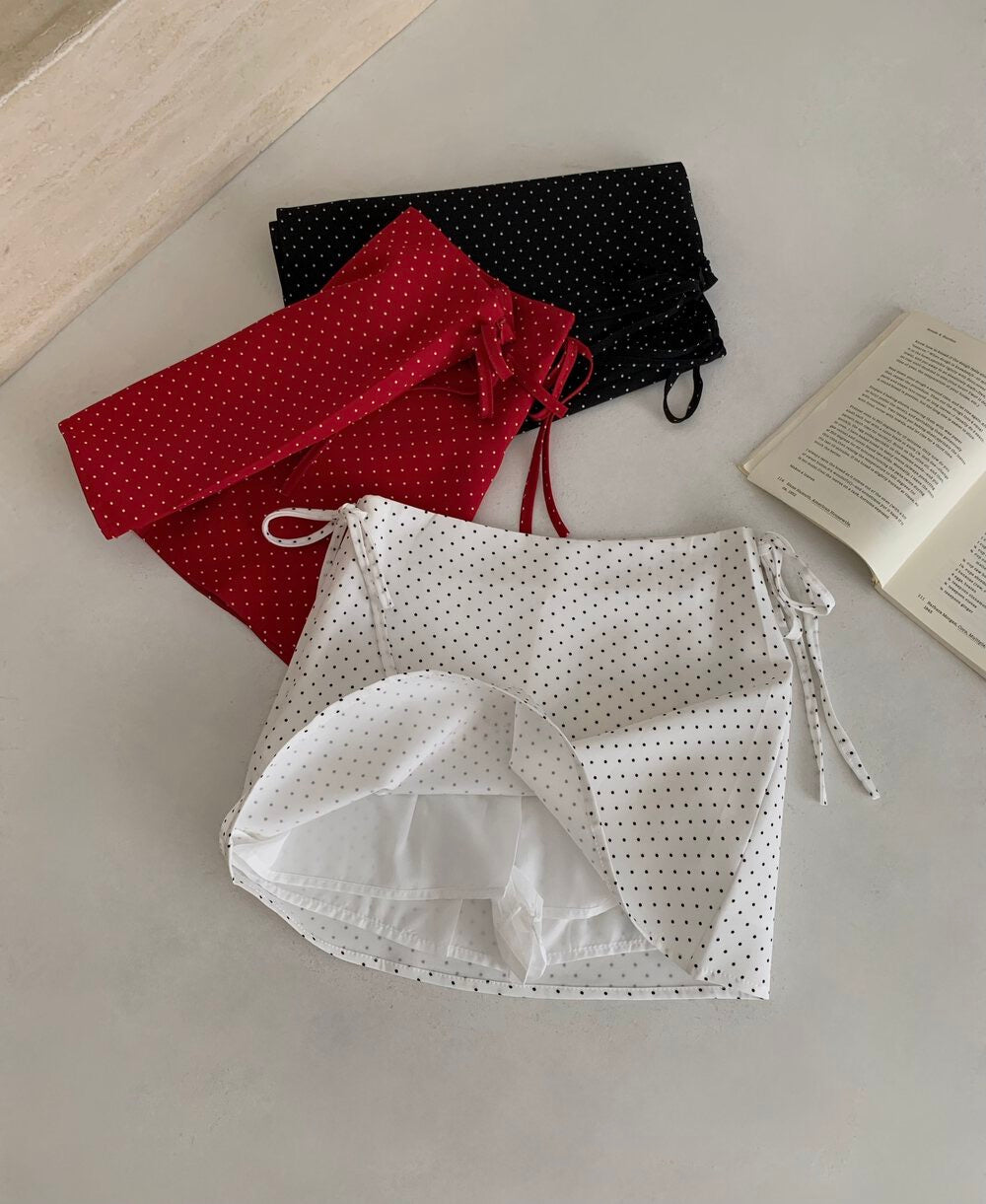 Bow Tie Polka A-Line Skirt