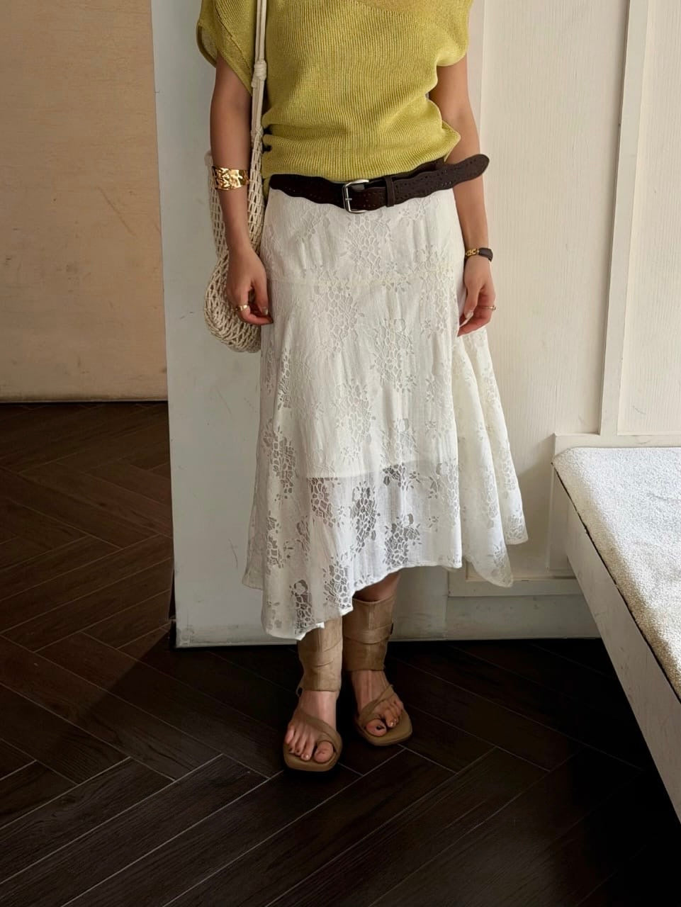 Lace Cutwork Skirt