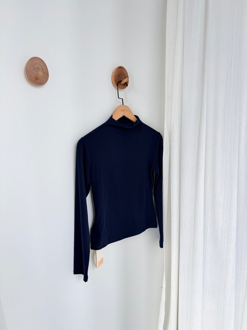 Mock Neck Long Sleeve Tee