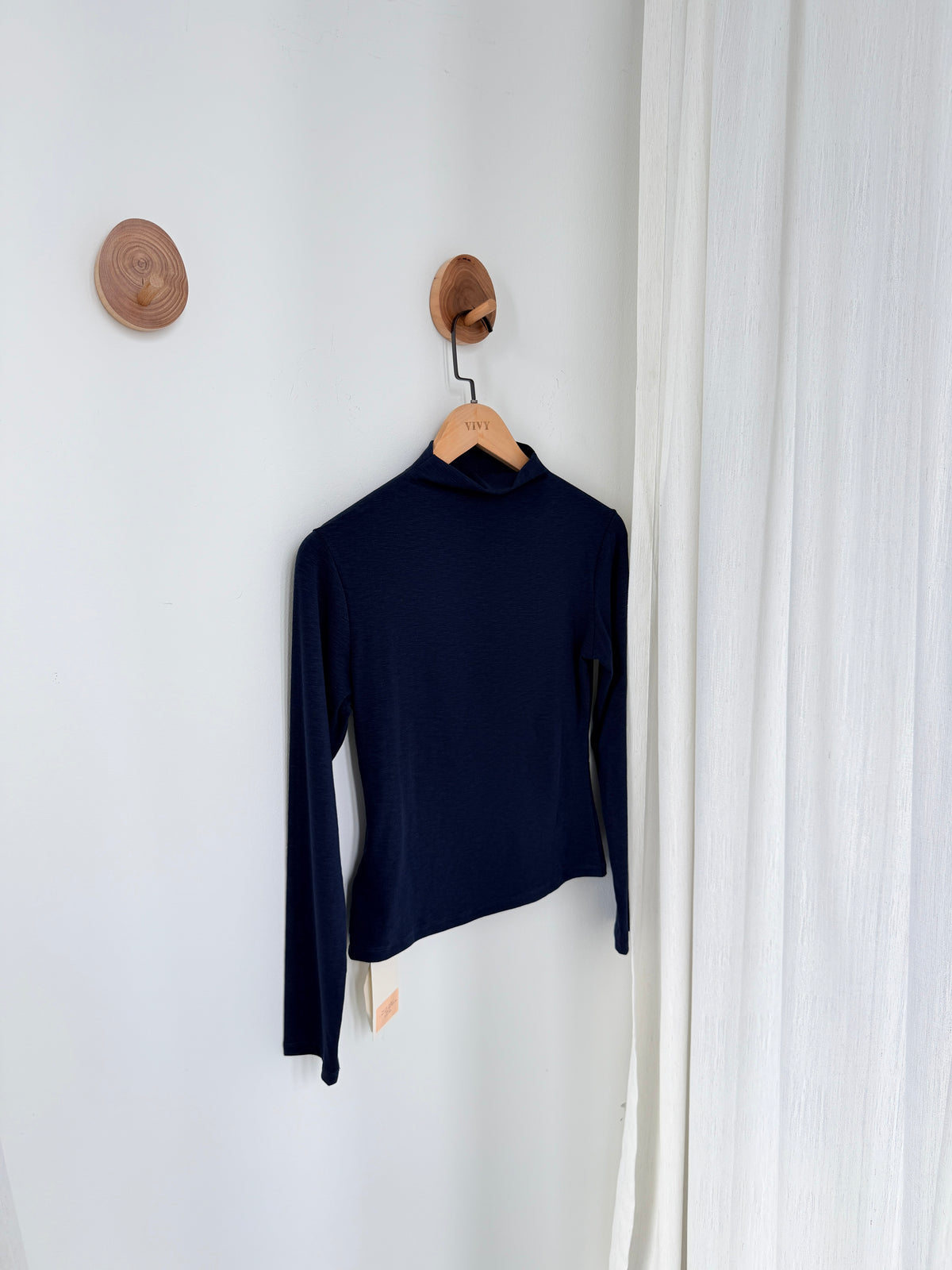 Mock Neck Long Sleeve Tee