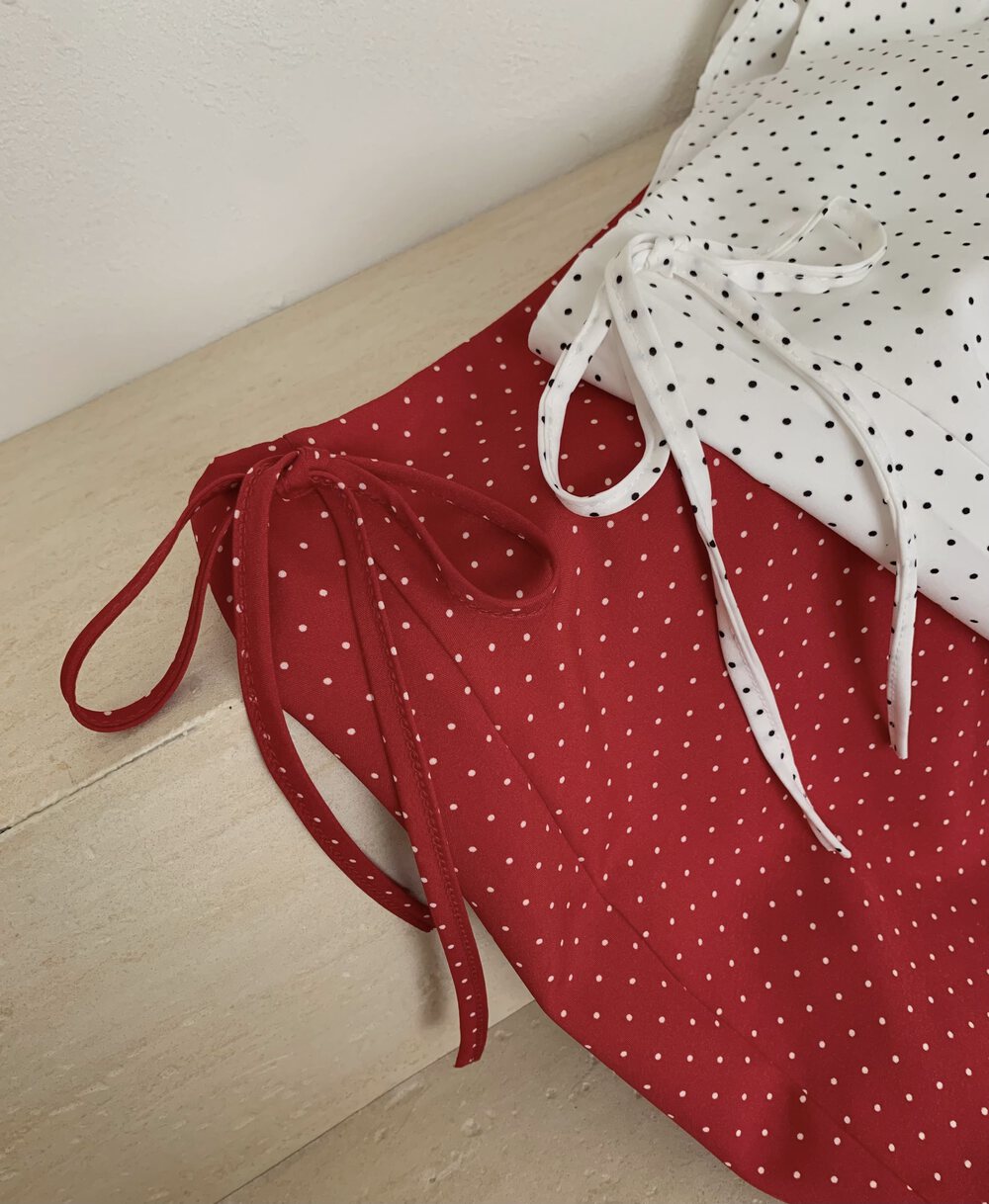 Bow Tie Polka A-Line Skirt