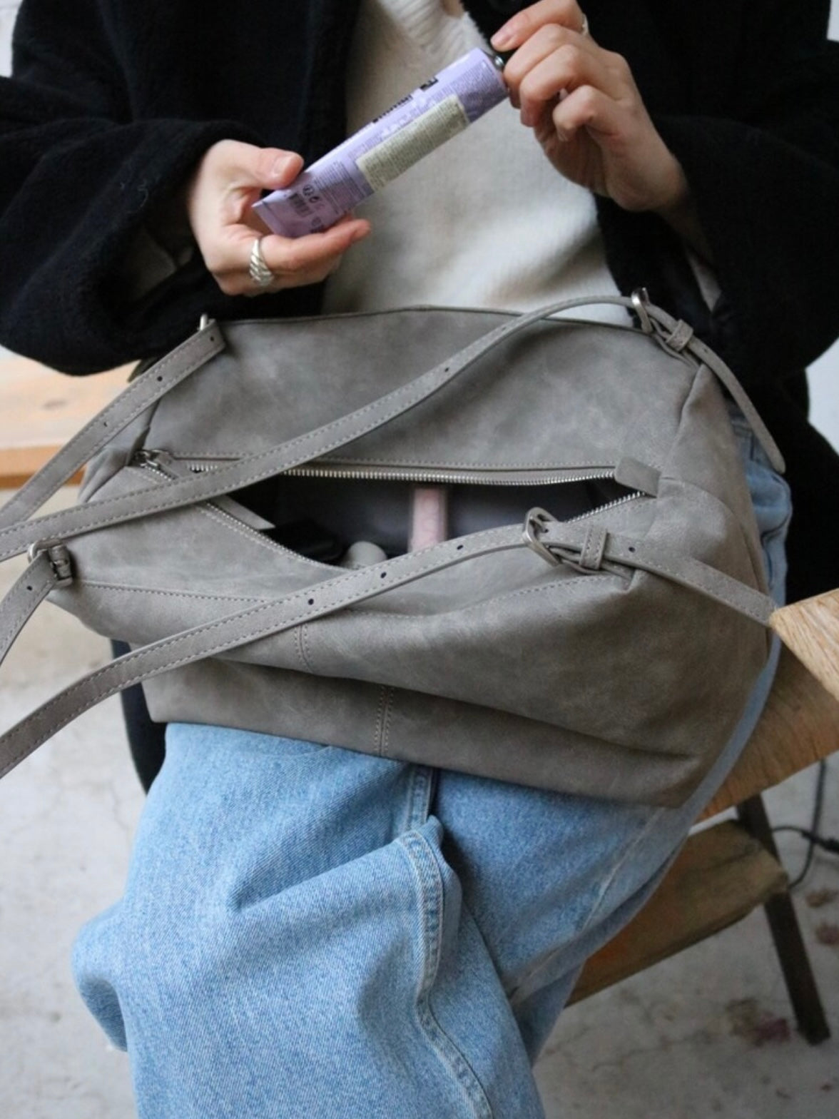 Two Handle Box Bag