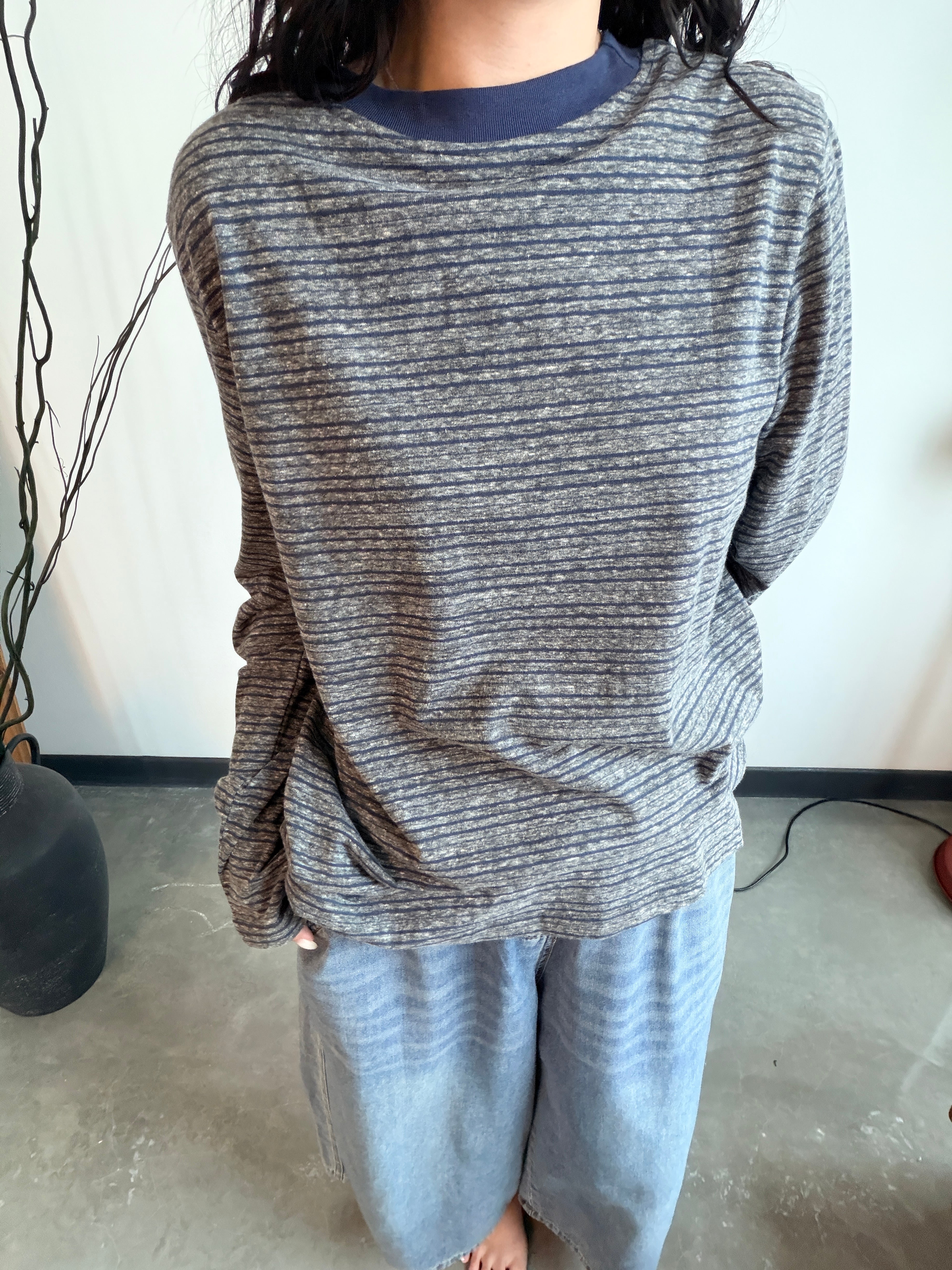 Multi-Melange Long Sleeve Tee