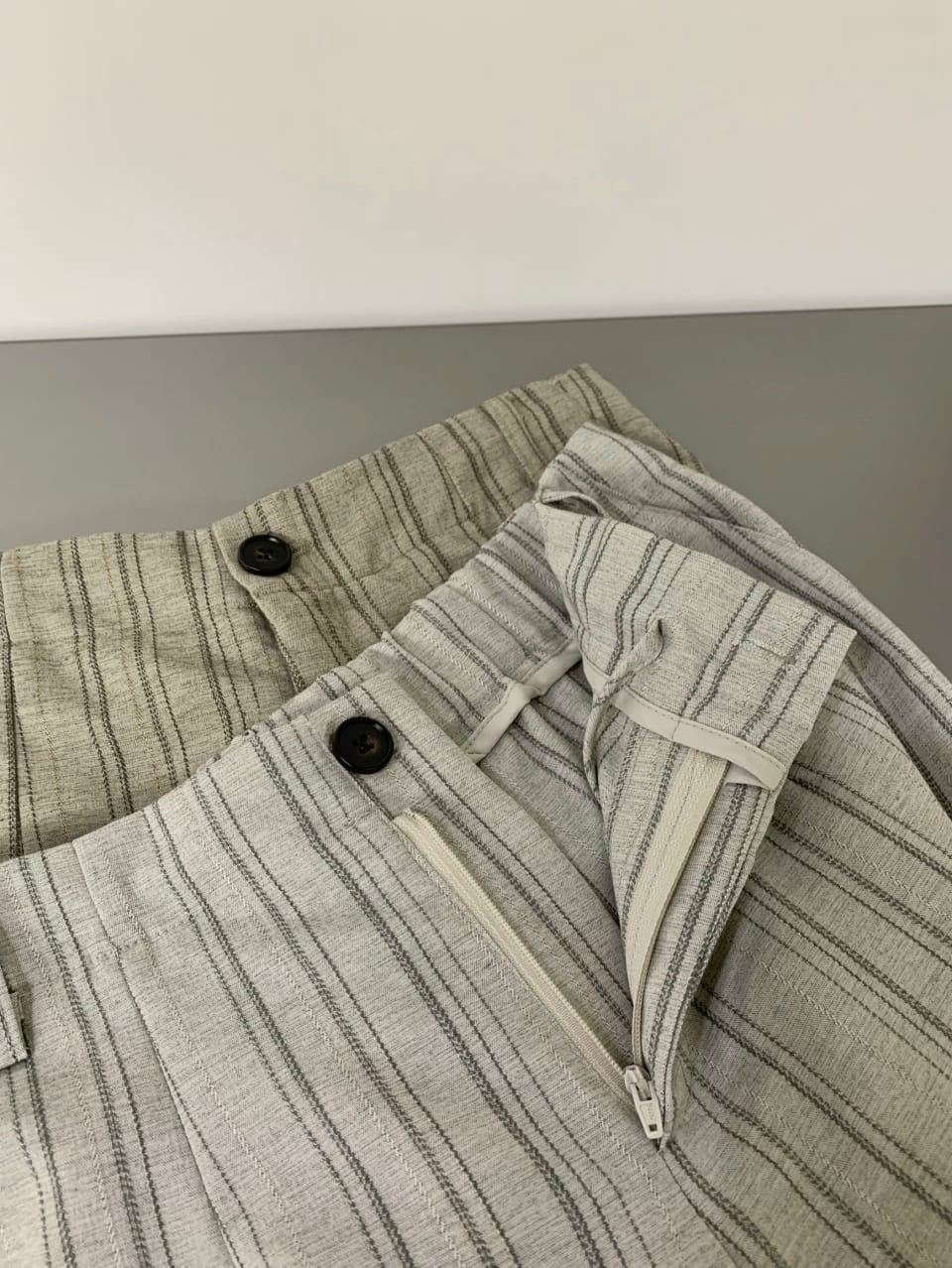 Relaxed Stripe Pants - Brown