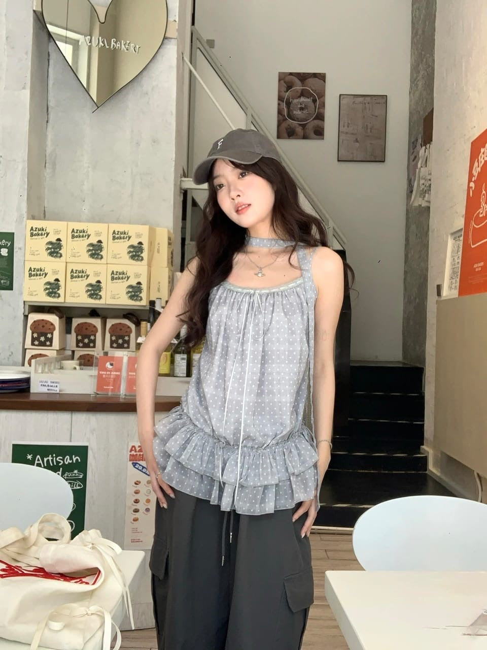 Ruffle Polka Dot Cami